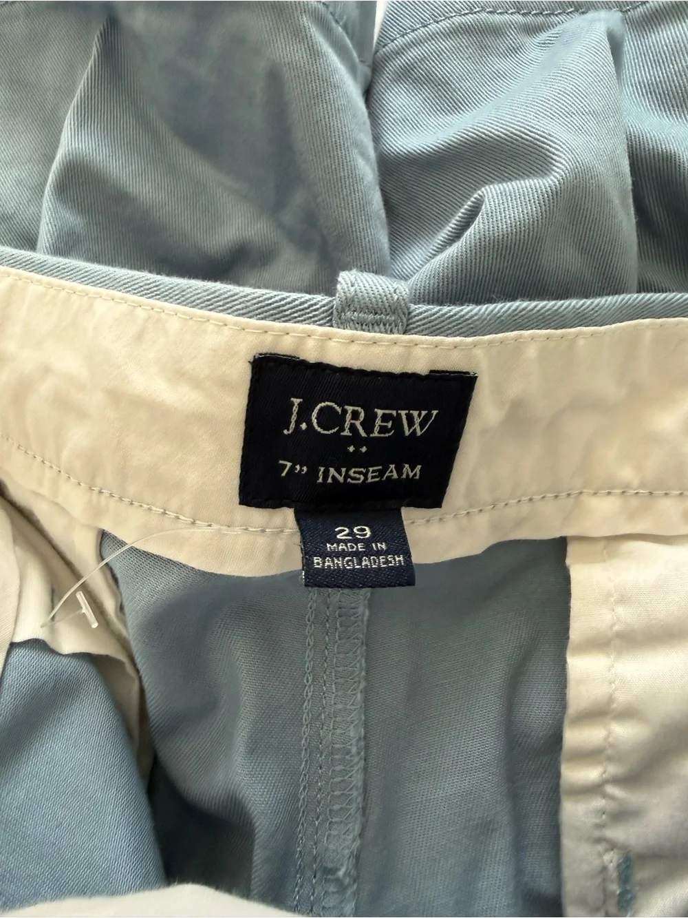 J. Crew Light Blue Flat-Front Chino Shorts